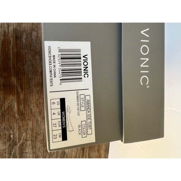 NEW Vionic Amanda Black Suede Tortoise Ballet Flats 6 - Picture 8 of 8